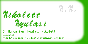 nikolett nyulasi business card